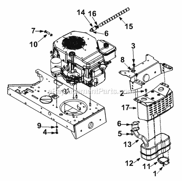 Engine Accessories Kohler Diagram and Parts List for 13A4662F129 2002 Yard Machines Lawn Tractor